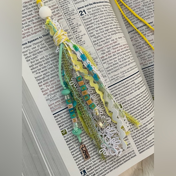 FAITH SISTER CREATIONS HANDMADE TASSEL BIBLE BOOKMARKS UP TO 12” PAGE LENGTH - Picture 2 of 10